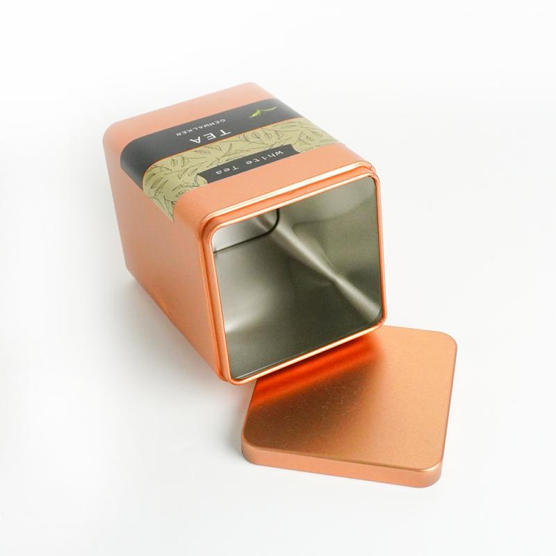 Cheap Can Tin Factory - Square Tea tin can TTB-003 – Jiayi detail pictures